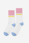 Chaussettes Colorblock - Blanc/Rose