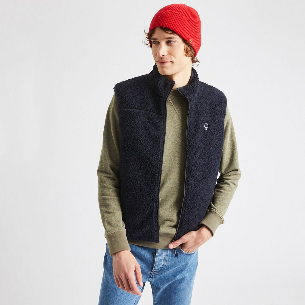 Veste Freau B Sherpa Réversible - Marine - Homme