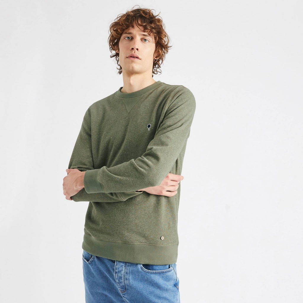 Sweat Col Rond Kaki Donon - Homme