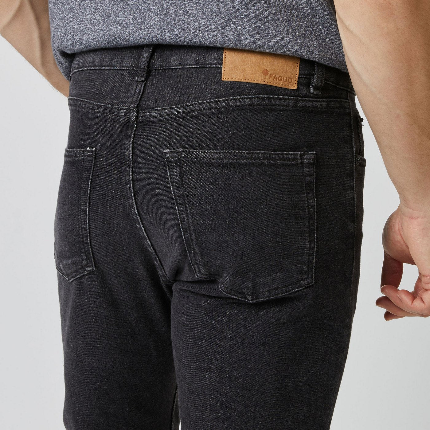 Jean Gris Foncé Denim Slim - Homme