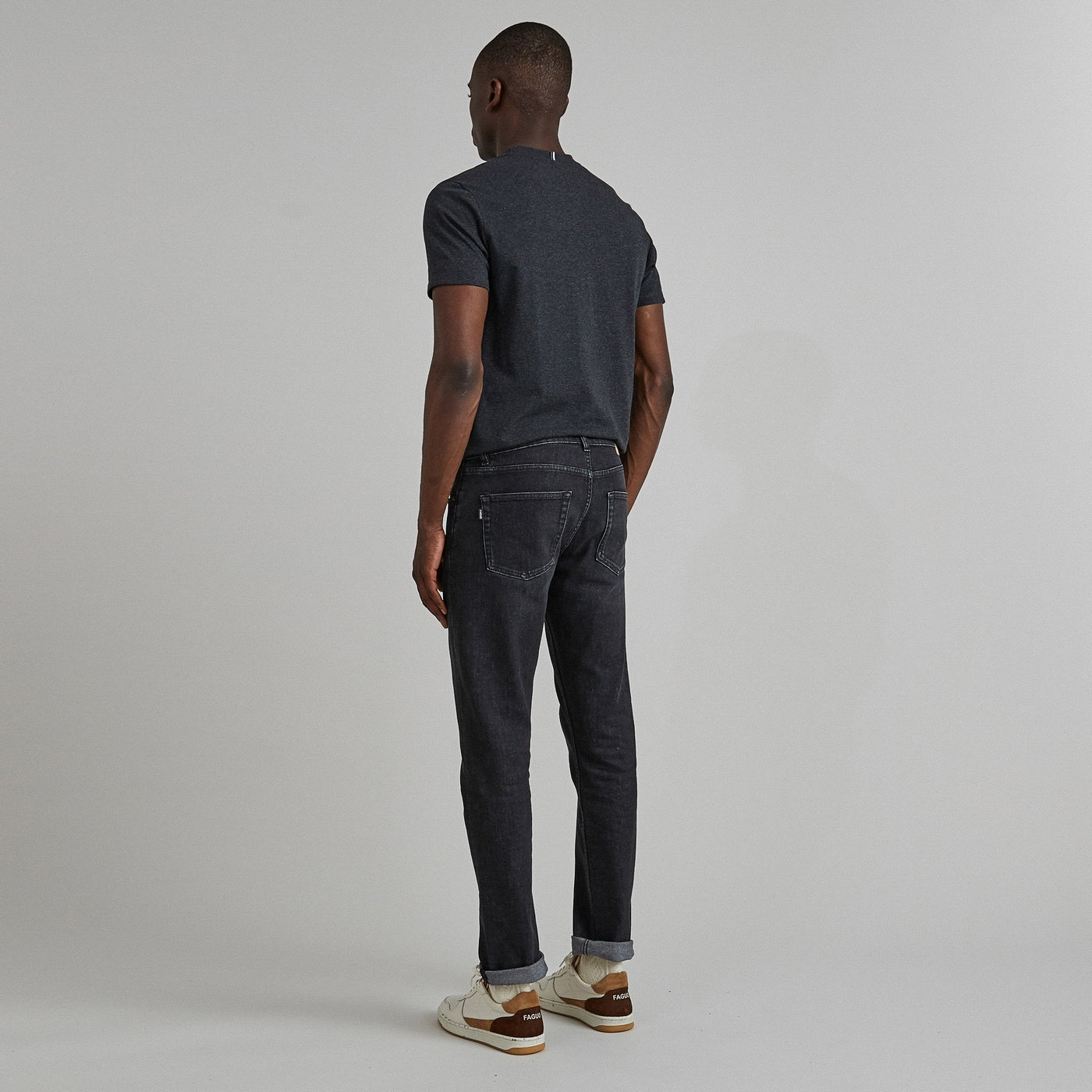 Jean Gris Foncé Denim Slim - Homme
