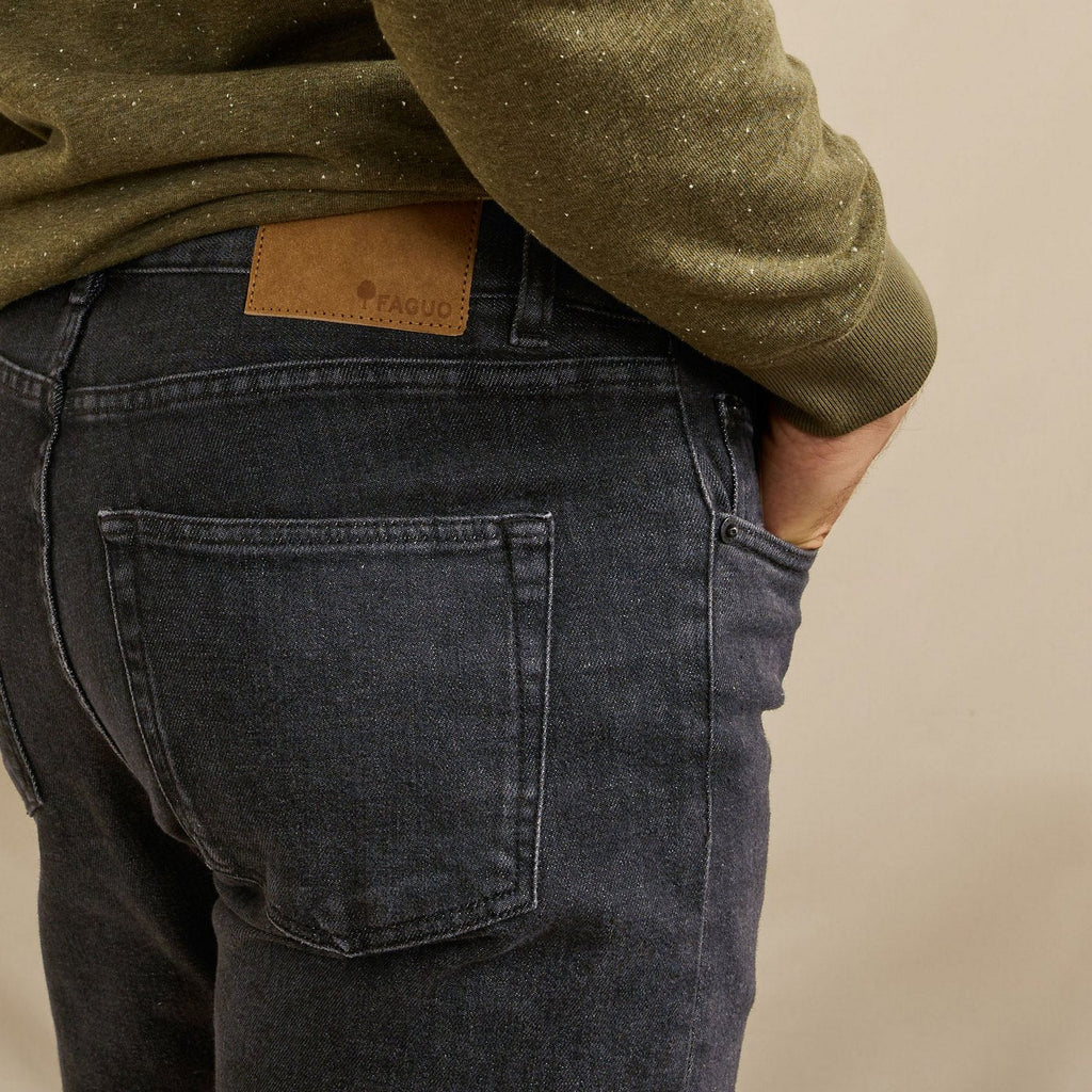 Jean Gris Foncé Denim Slim - Homme
