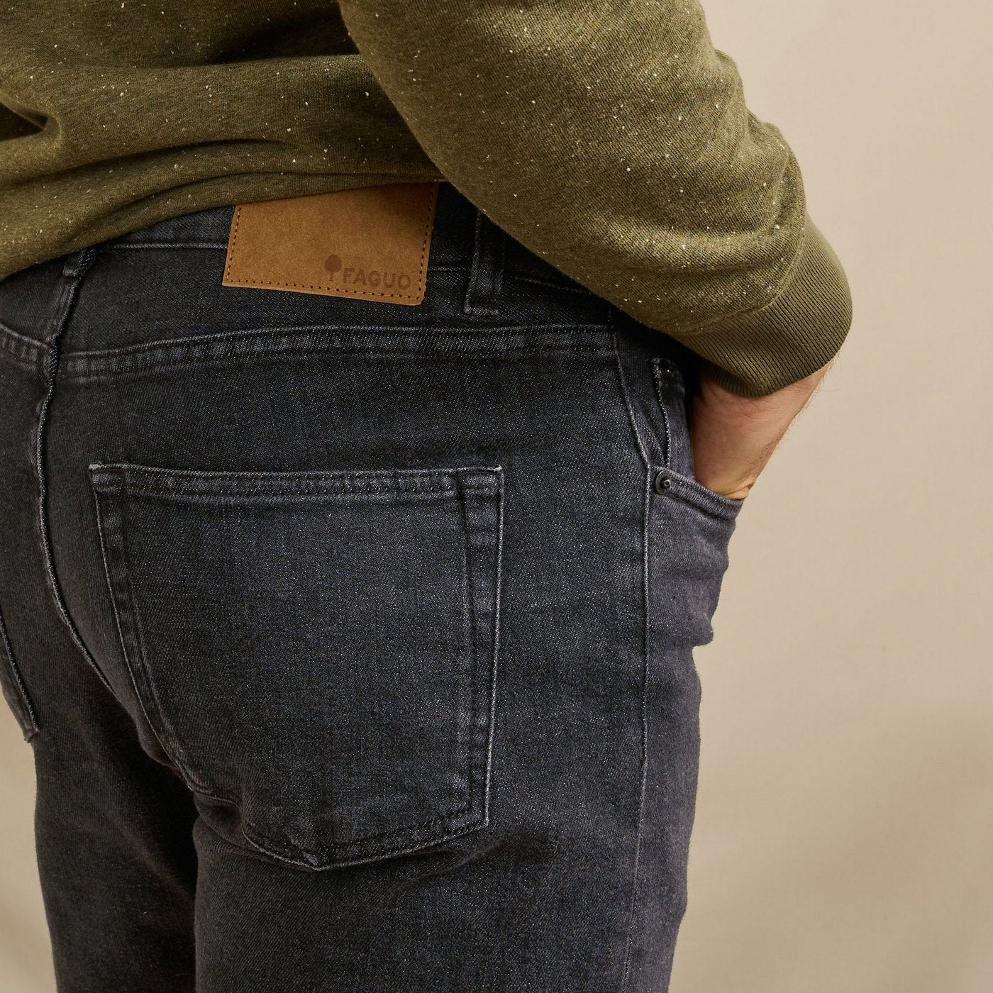 Jean Gris Foncé Denim Slim - Homme