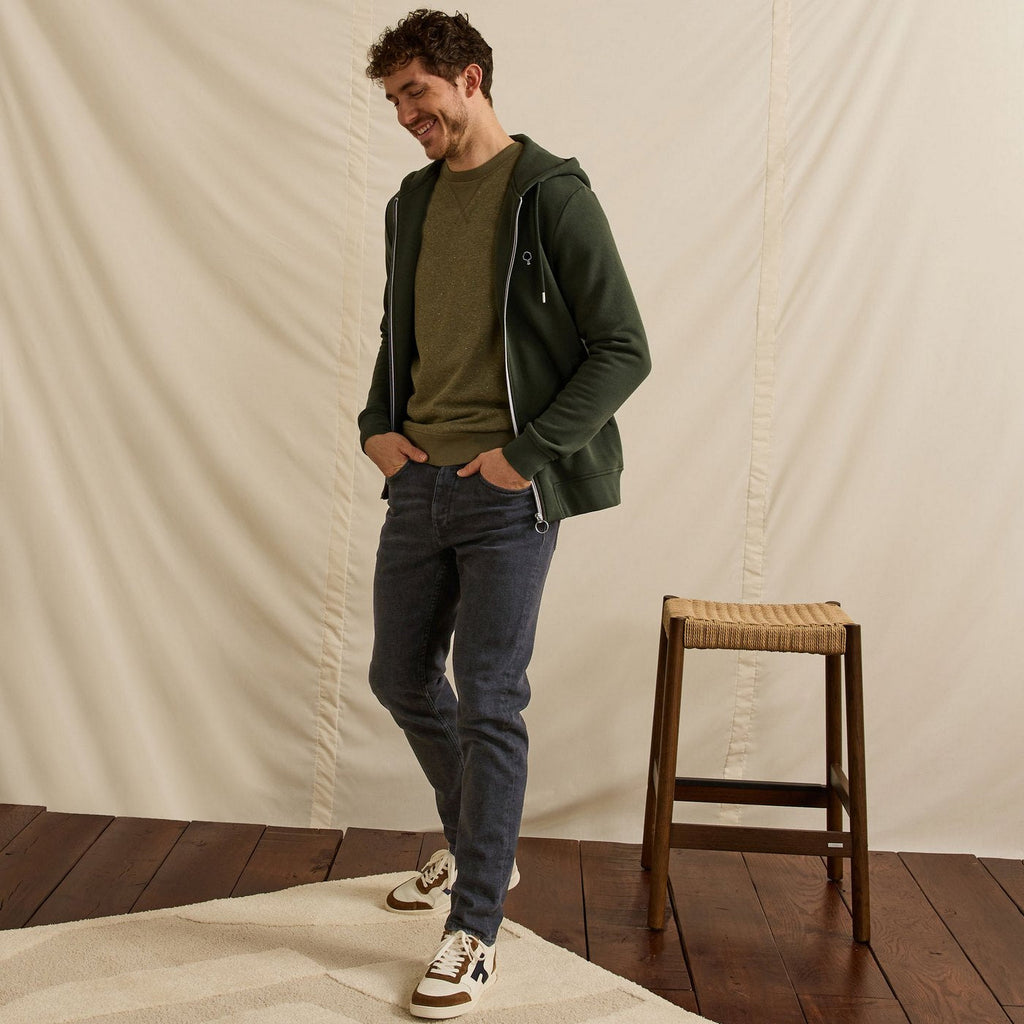 Jean Gris Foncé Denim Slim - Homme