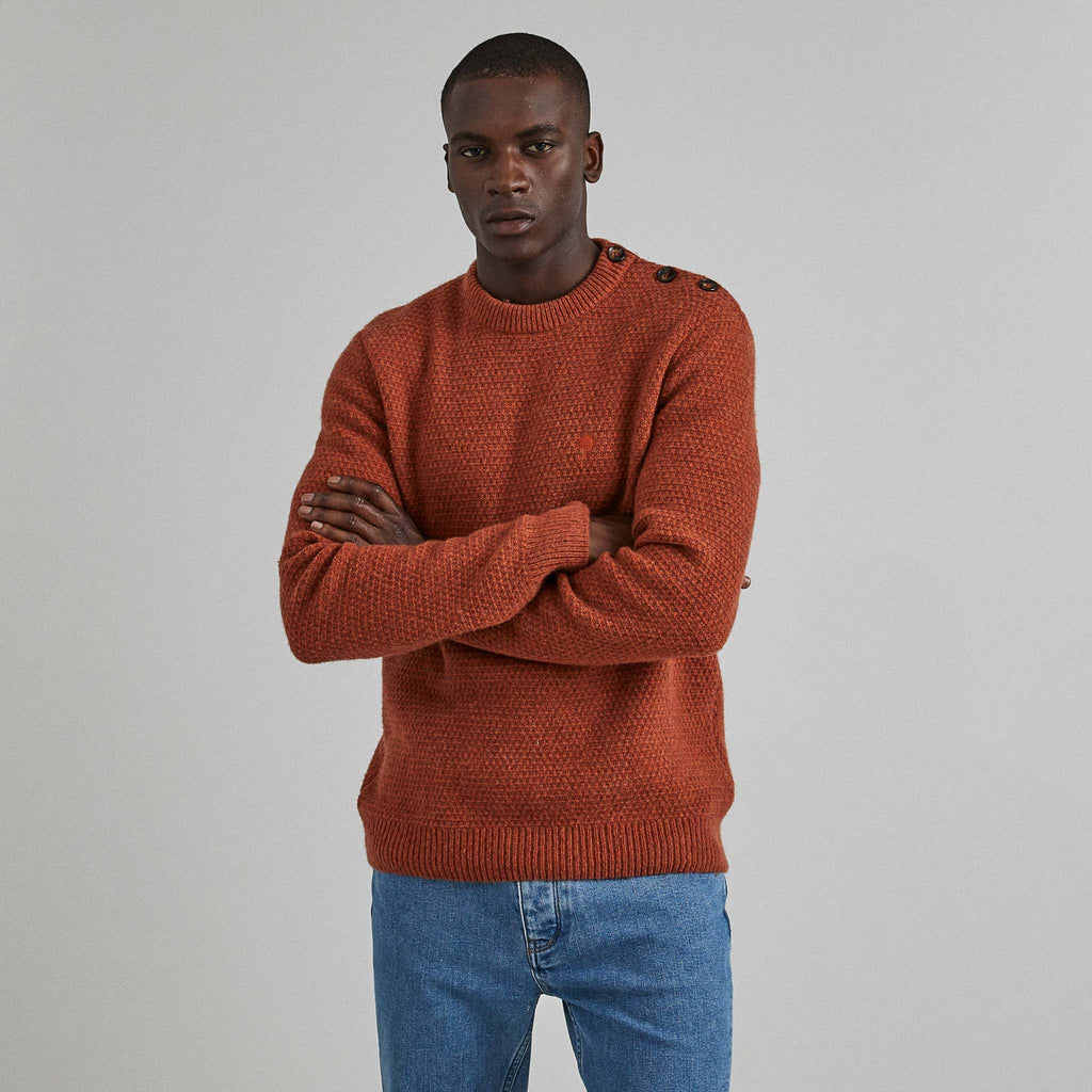 Pull Lucio  Wool - Vieux Rouge - Homme