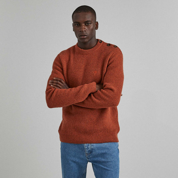 Pull Lucio  Wool - Vieux Rouge - Homme
