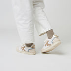 Baskets Blanches & Beiges Hazel - Femme