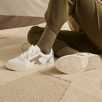 Baskets Blanches & Beiges Hazel - Femme