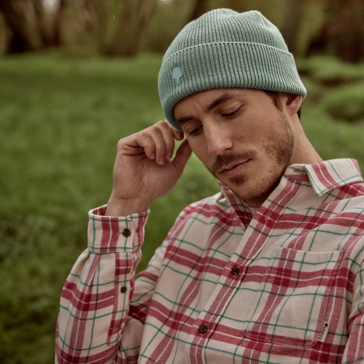 Bonnet Vert Beany - Homme