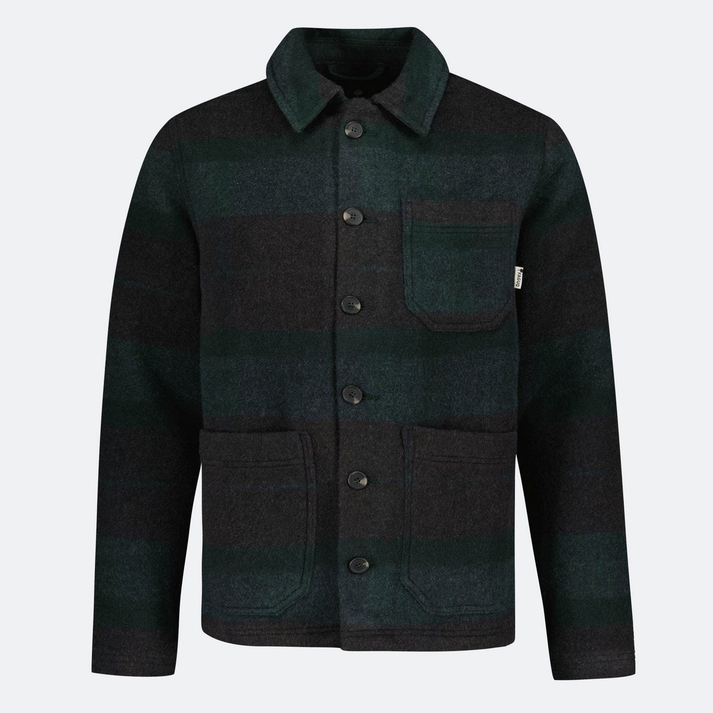 Veste Vert Foncé & Grise Lorge - Homme