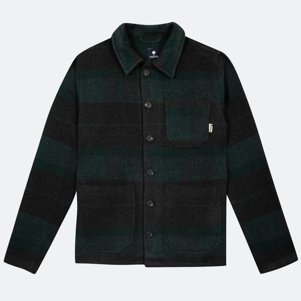 Veste Vert Foncé & Grise Lorge - Homme