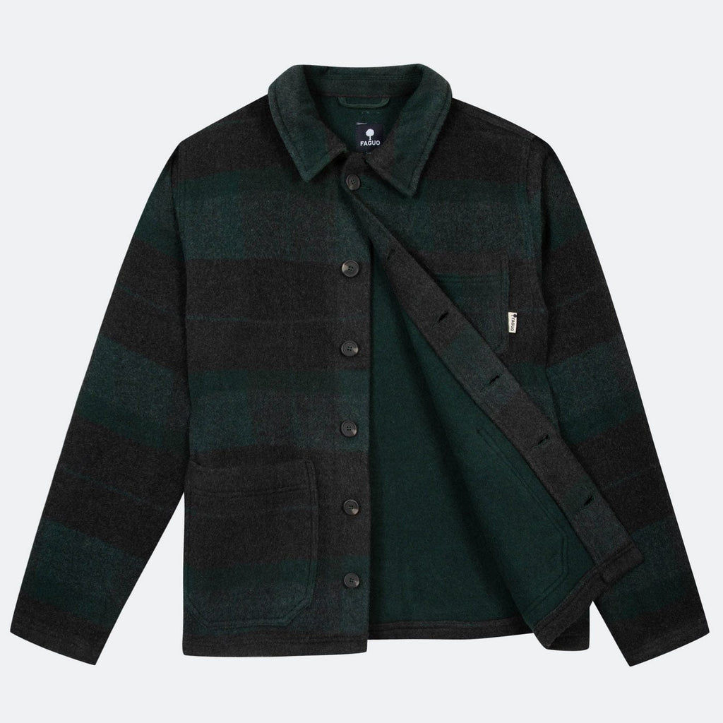 Veste Vert Foncé & Grise Lorge - Homme