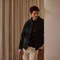 Veste Vert Foncé & Grise Lorge - Homme