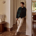 Veste Vert Foncé & Grise Lorge - Homme
