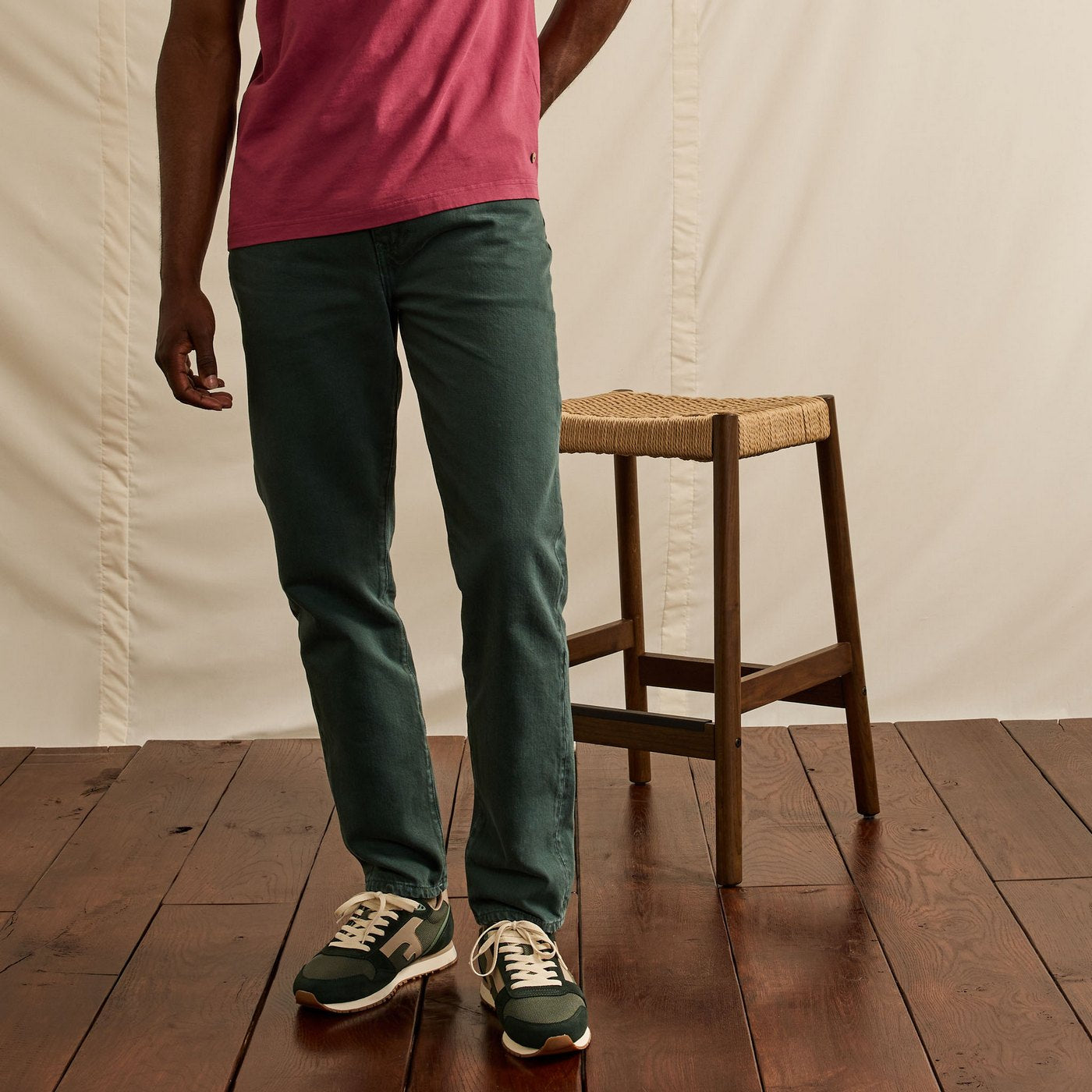 Jean Vert Denim Tapered - Homme
