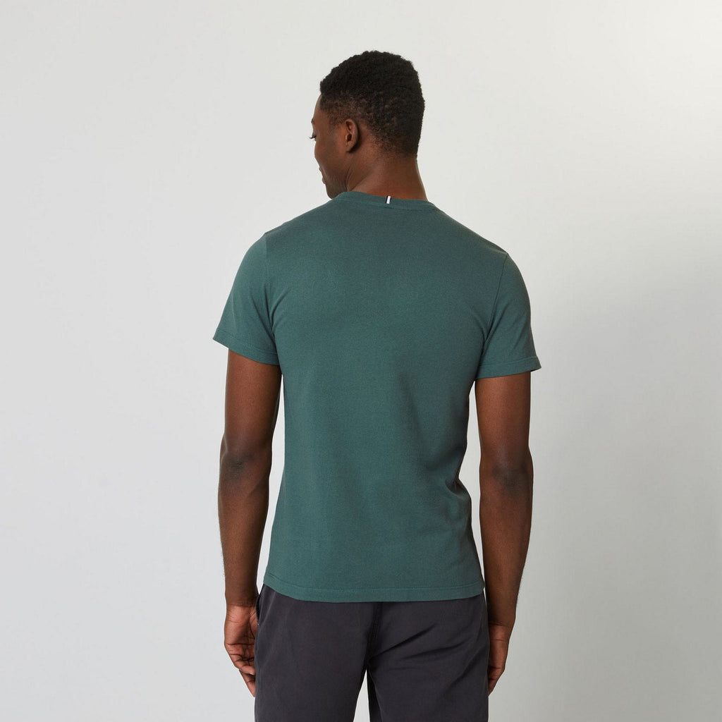 T-Shirt Vert Grisé Brodé Arcy - Homme