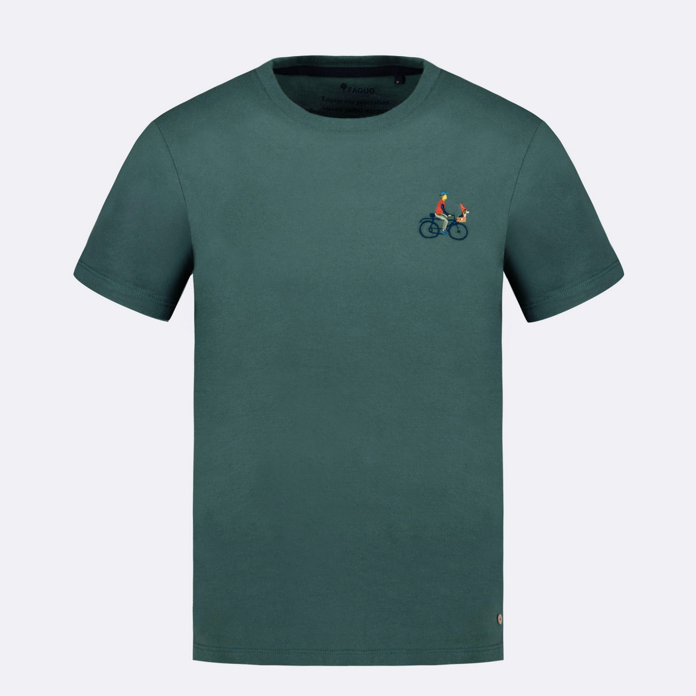 T-Shirt Vert Grisé Brodé Arcy - Homme