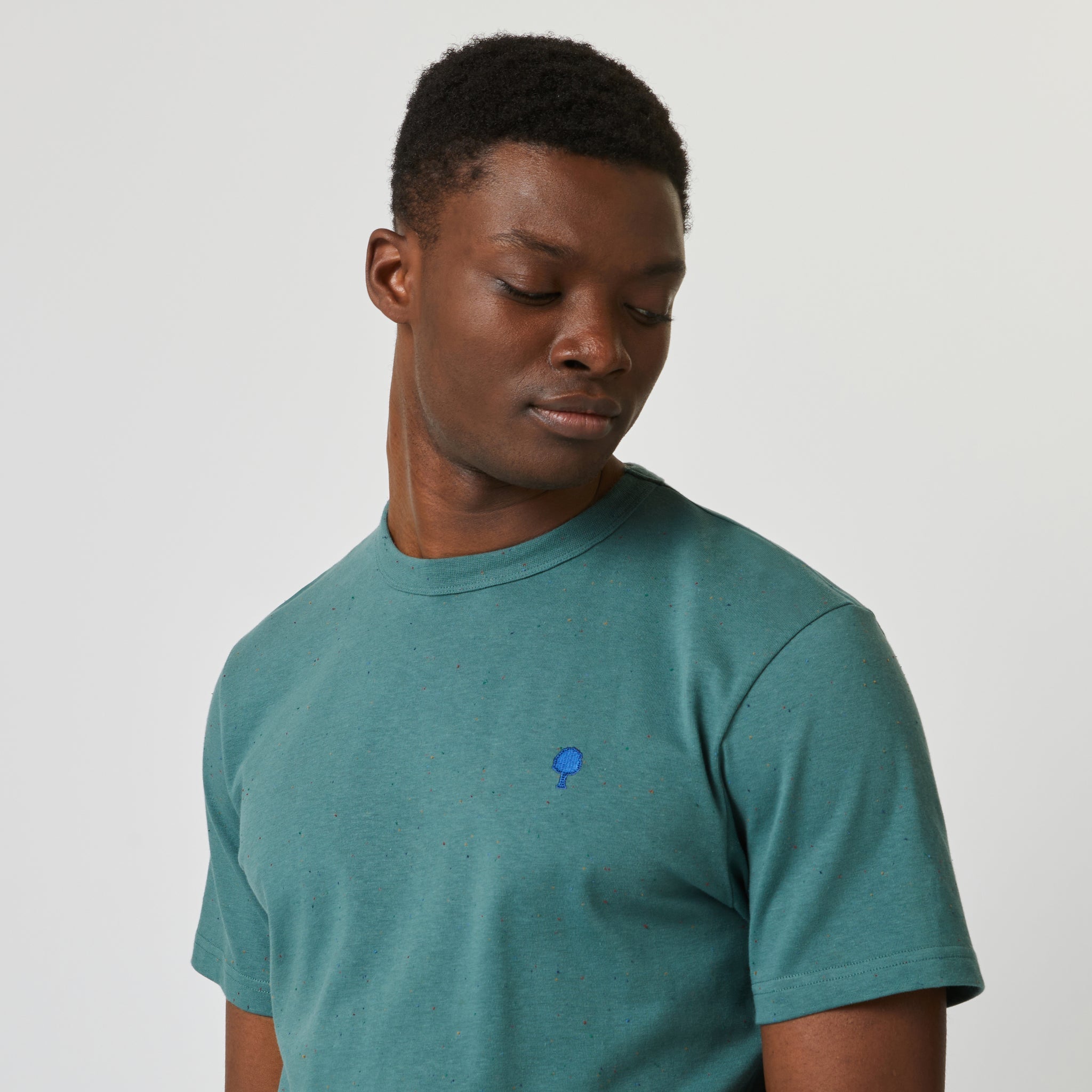 T-Shirt Vert Clair Chiné Lugny - Homme