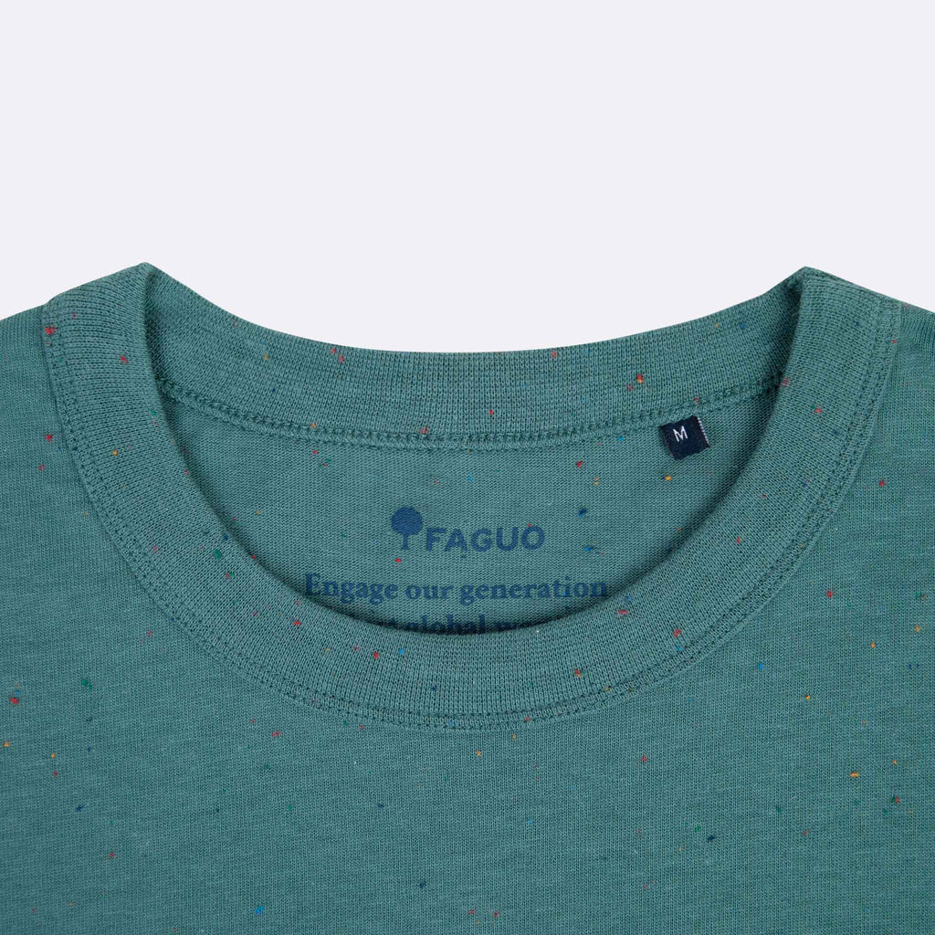 T-Shirt Vert Clair Chiné Lugny - Homme