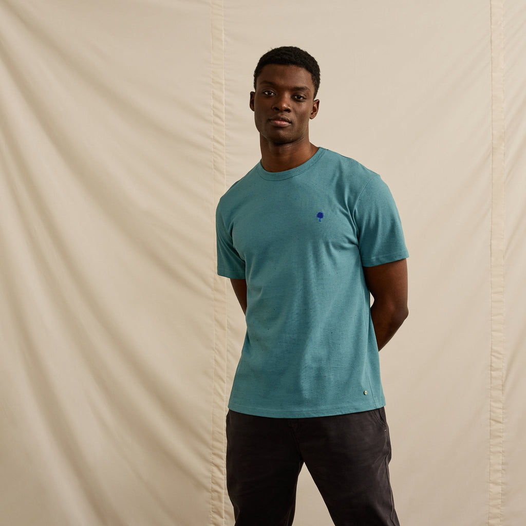 T-Shirt Vert Clair Chiné Lugny - Homme