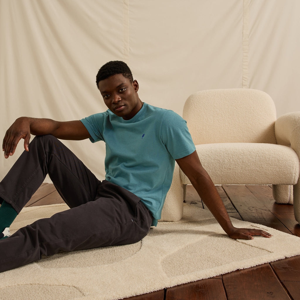 T-Shirt Vert Clair Chiné Lugny - Homme