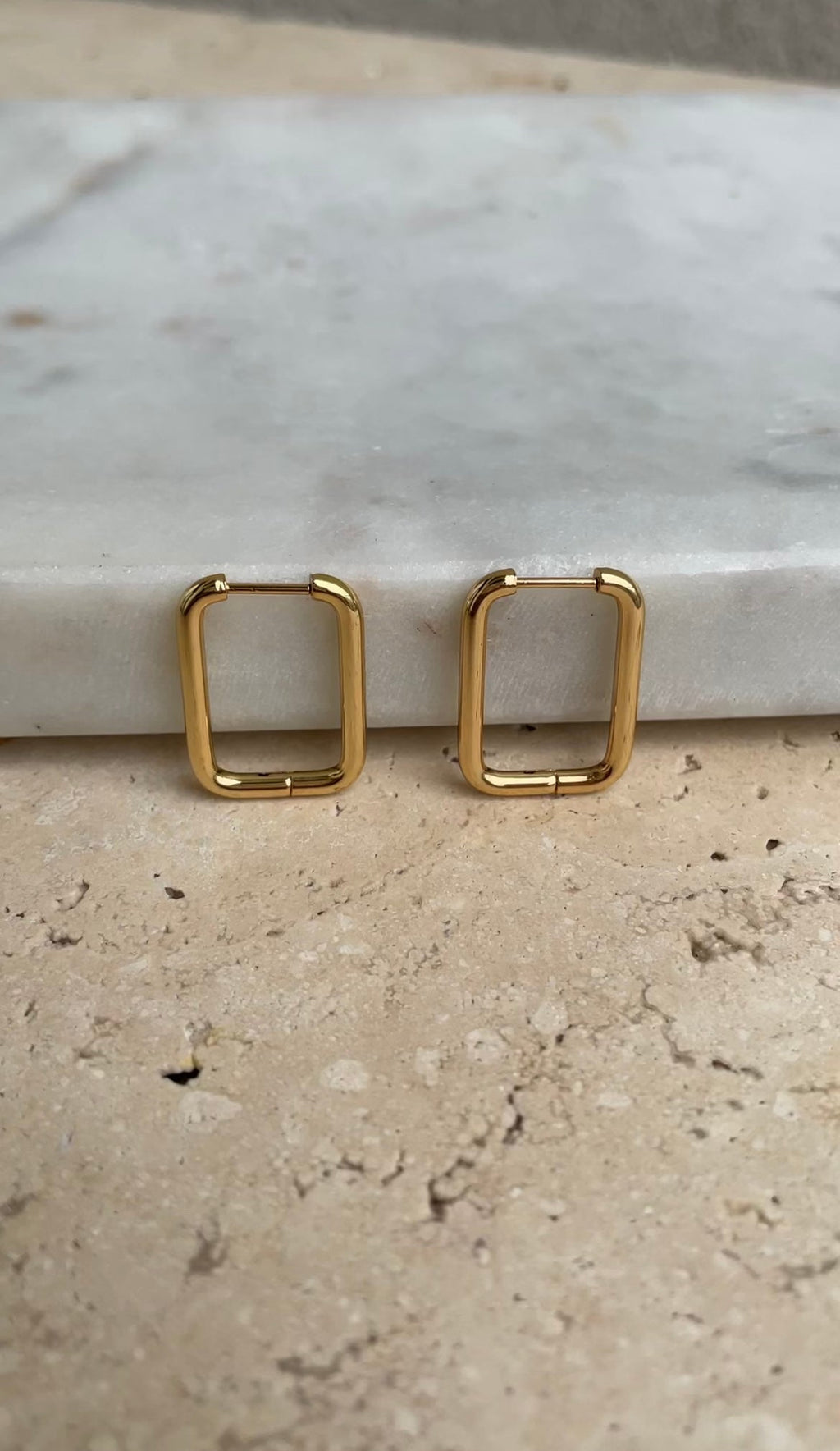 Boucles D'Oreilles Thin Rectangular