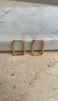 Boucles D'Oreilles Thin Rectangular