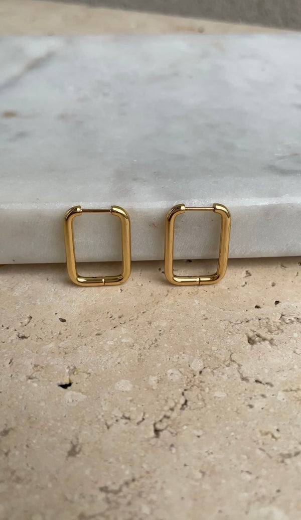 Boucles D'Oreilles Thin Rectangular