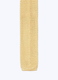 Fursac - Cravate Tricot Unie Jaune Pâle - Vanille