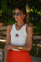 Top Sequins Yara - Blanc