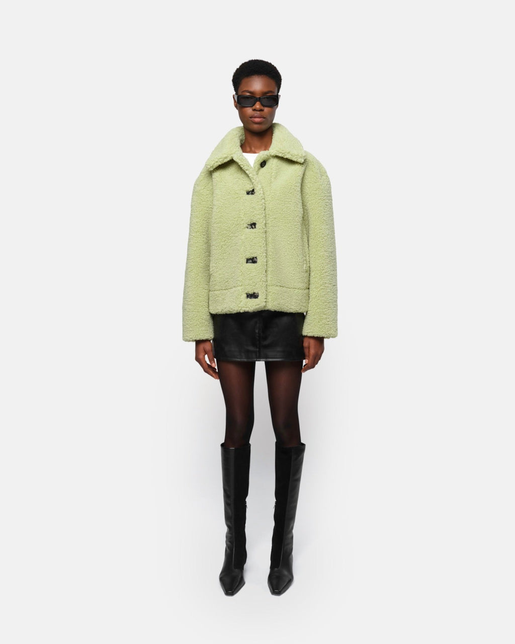 Manteau Court Réversible Charlie Pistache