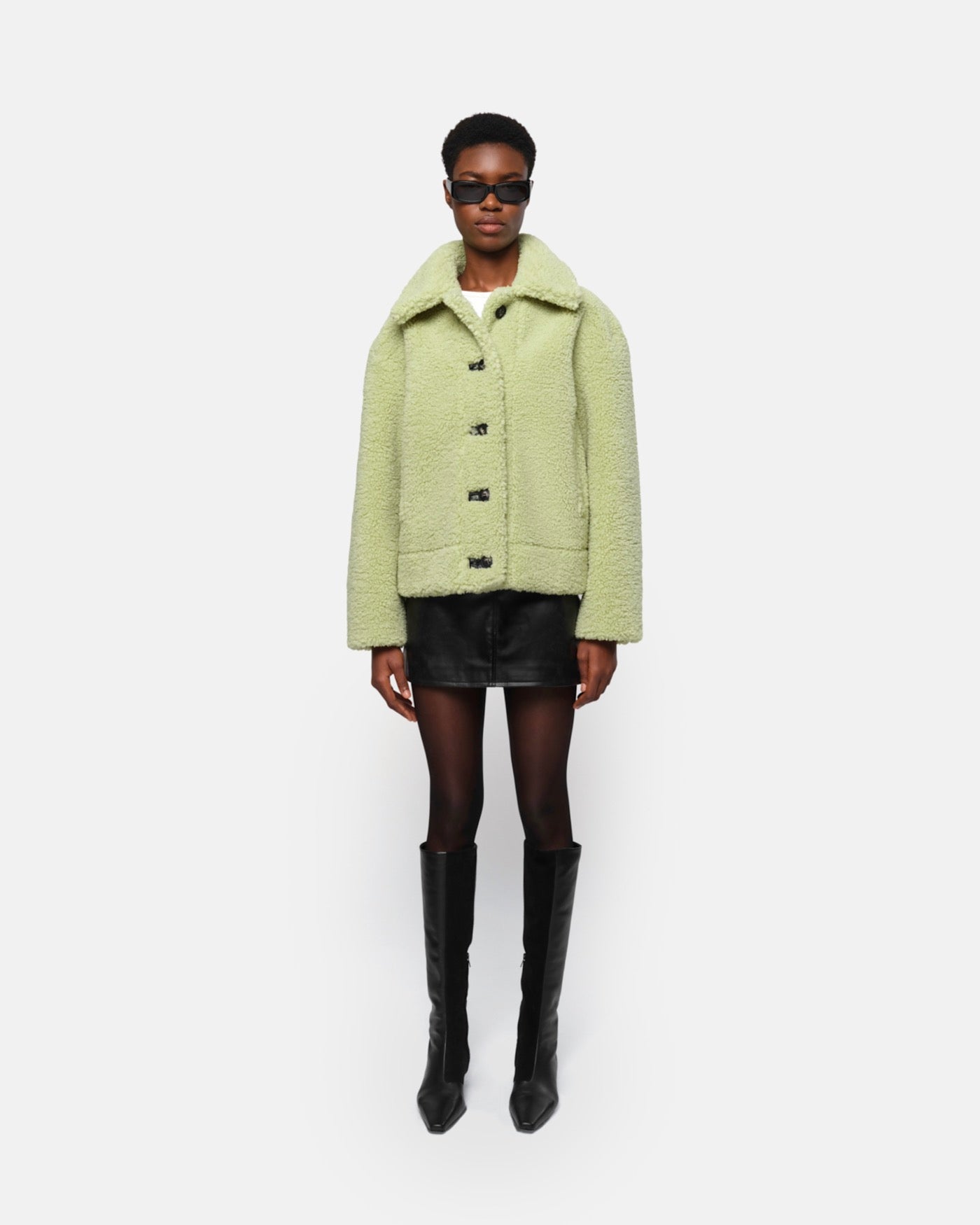 Manteau Court Réversible Charlie Pistache