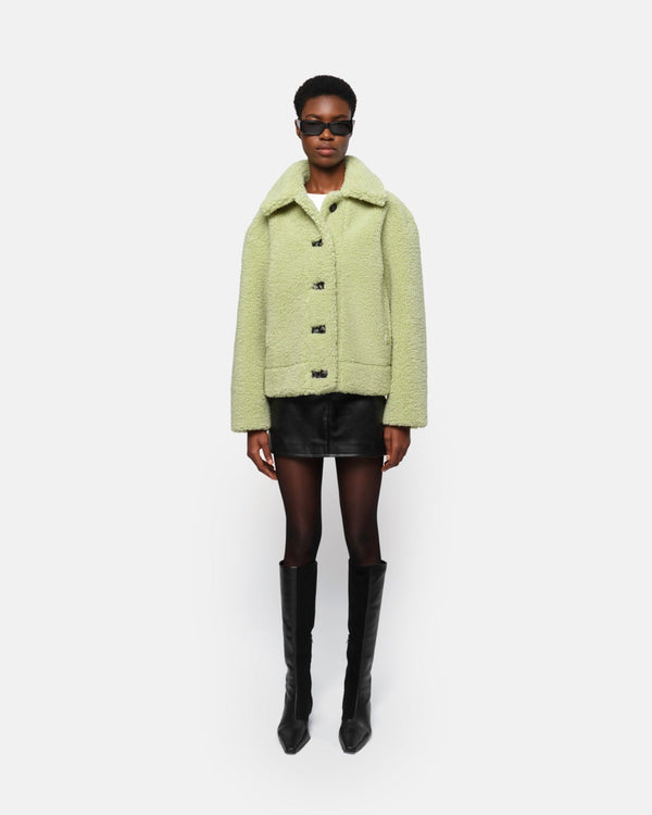 Manteau Court Réversible Charlie Pistache