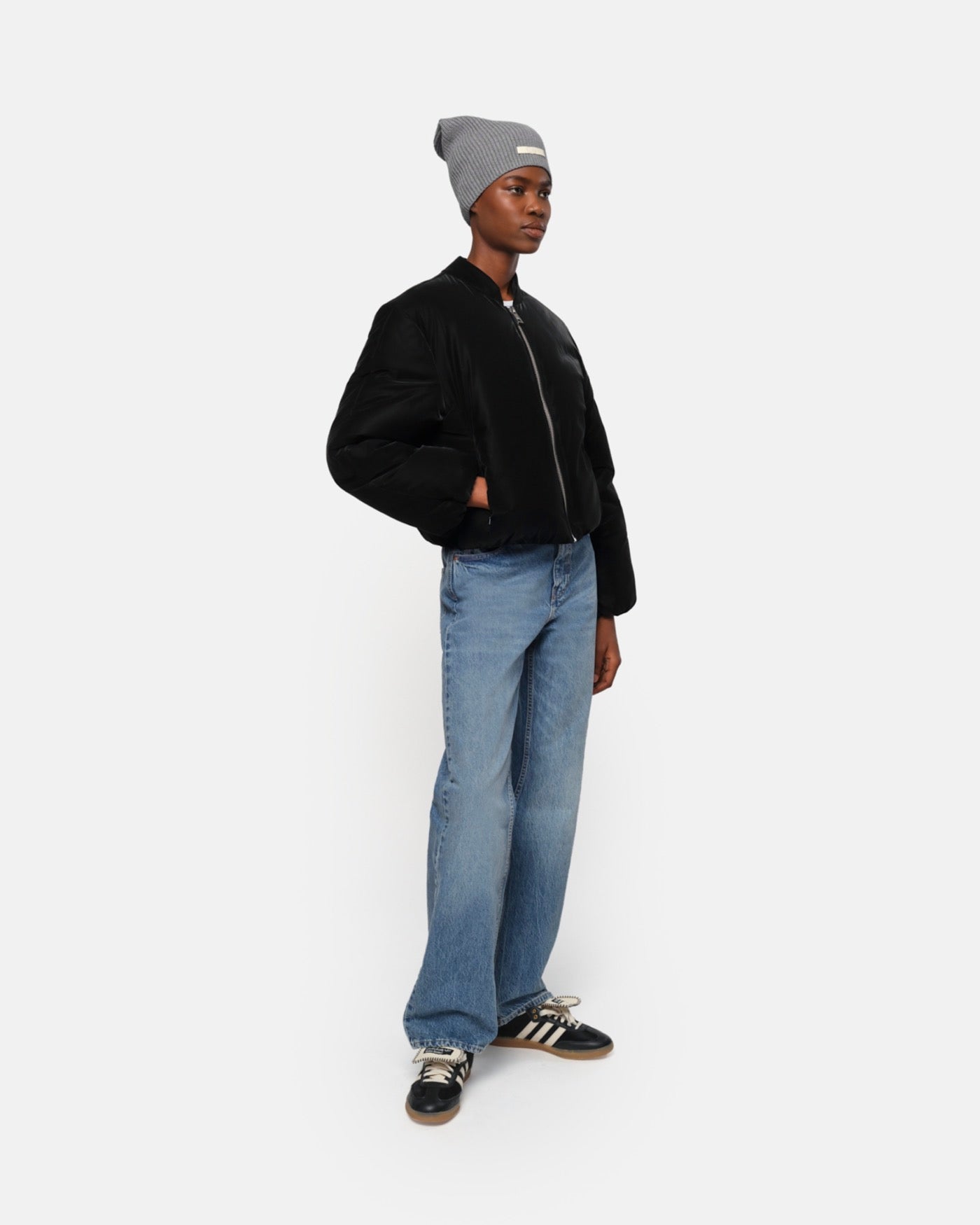 Bomber Matelassé Leni Noir