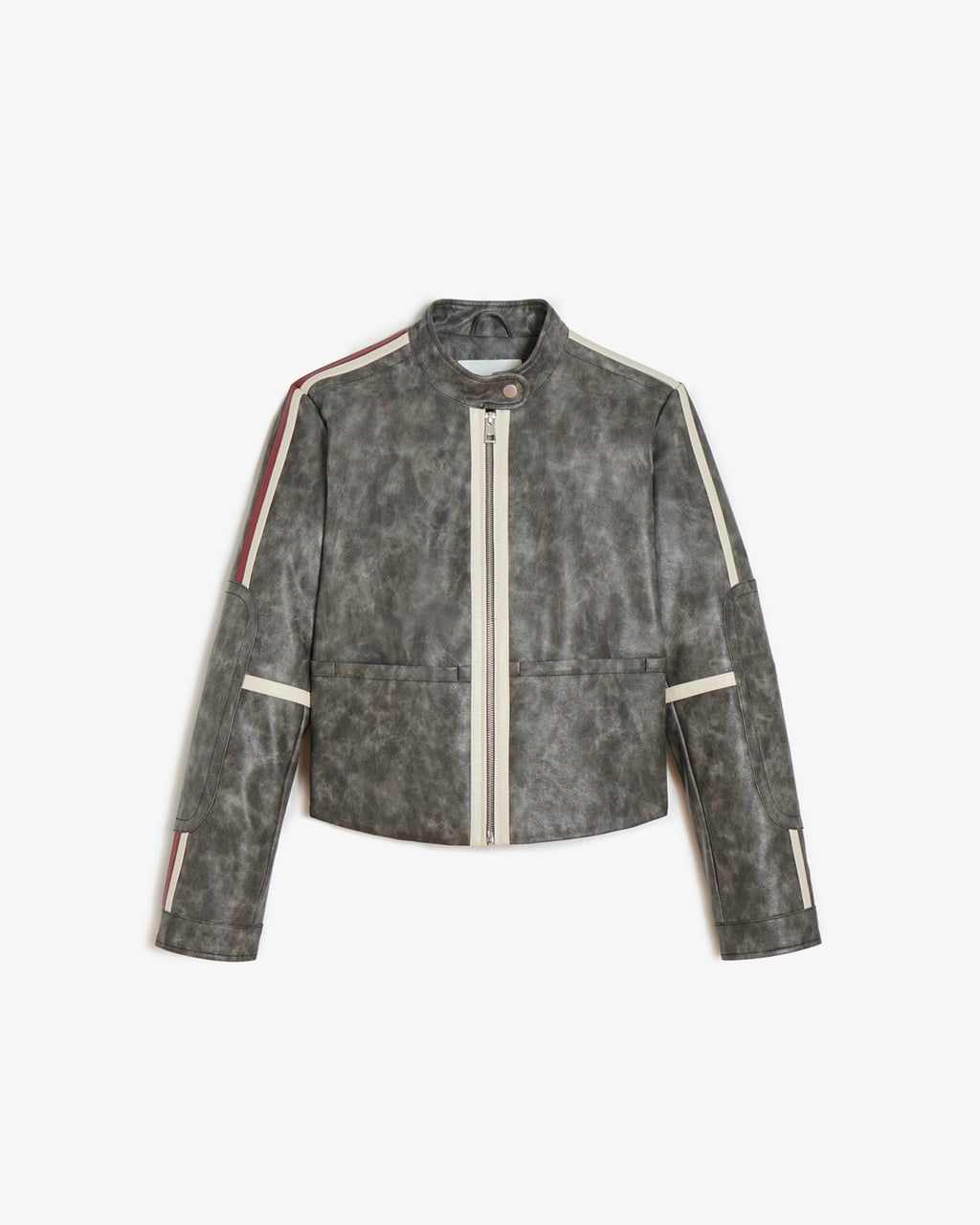 Veste Moto Usée Casey Ardoise
