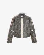 Veste Moto Usée Casey Ardoise