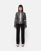 Veste Moto Usée Casey Ardoise