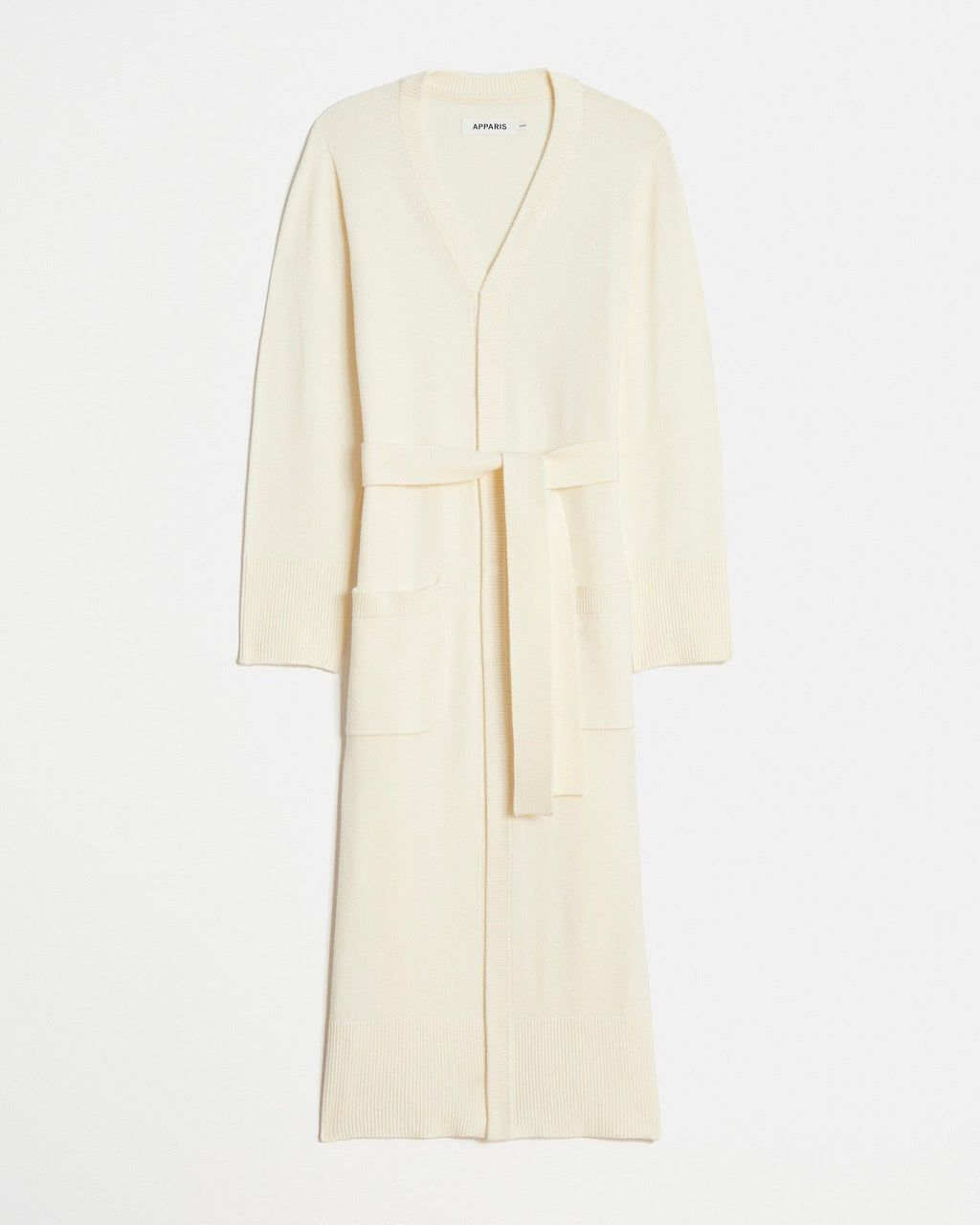 Cardigan Long Ceinturé Alessi Crème