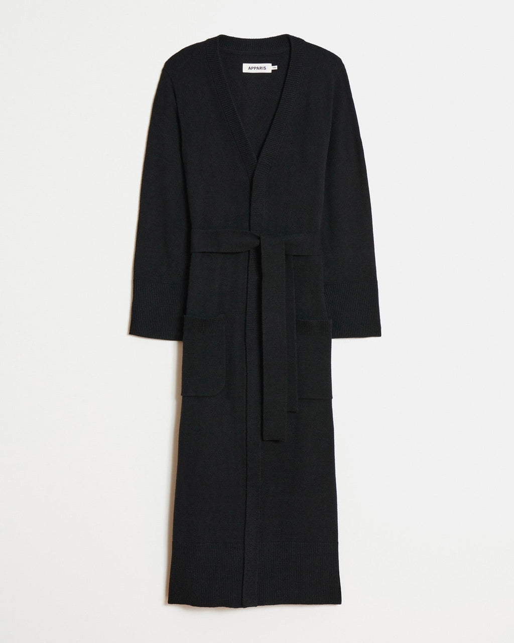 Cardigan Long Ceinturé Alessi Noir