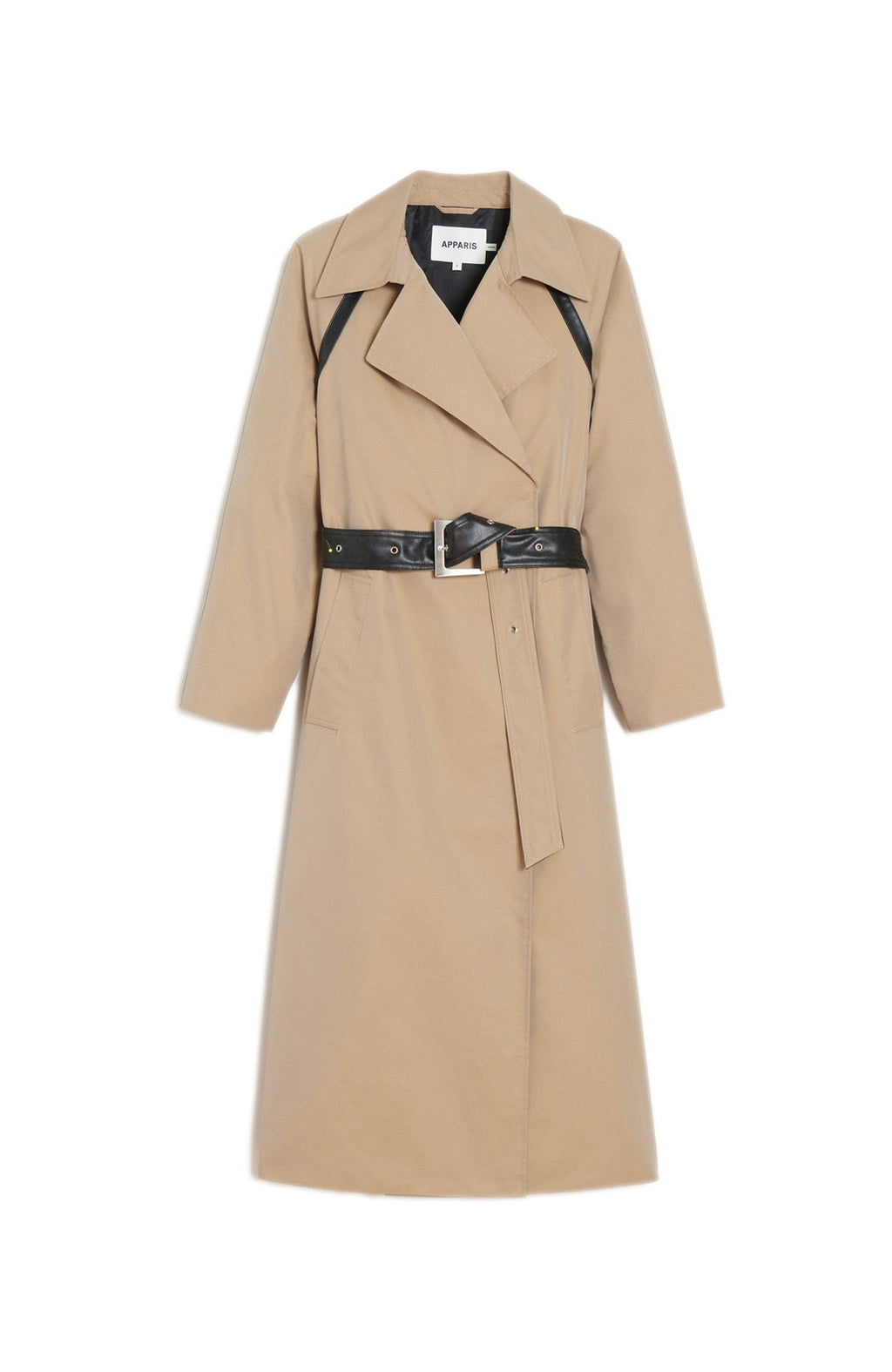 Manteau Trench Marge Amande Noir