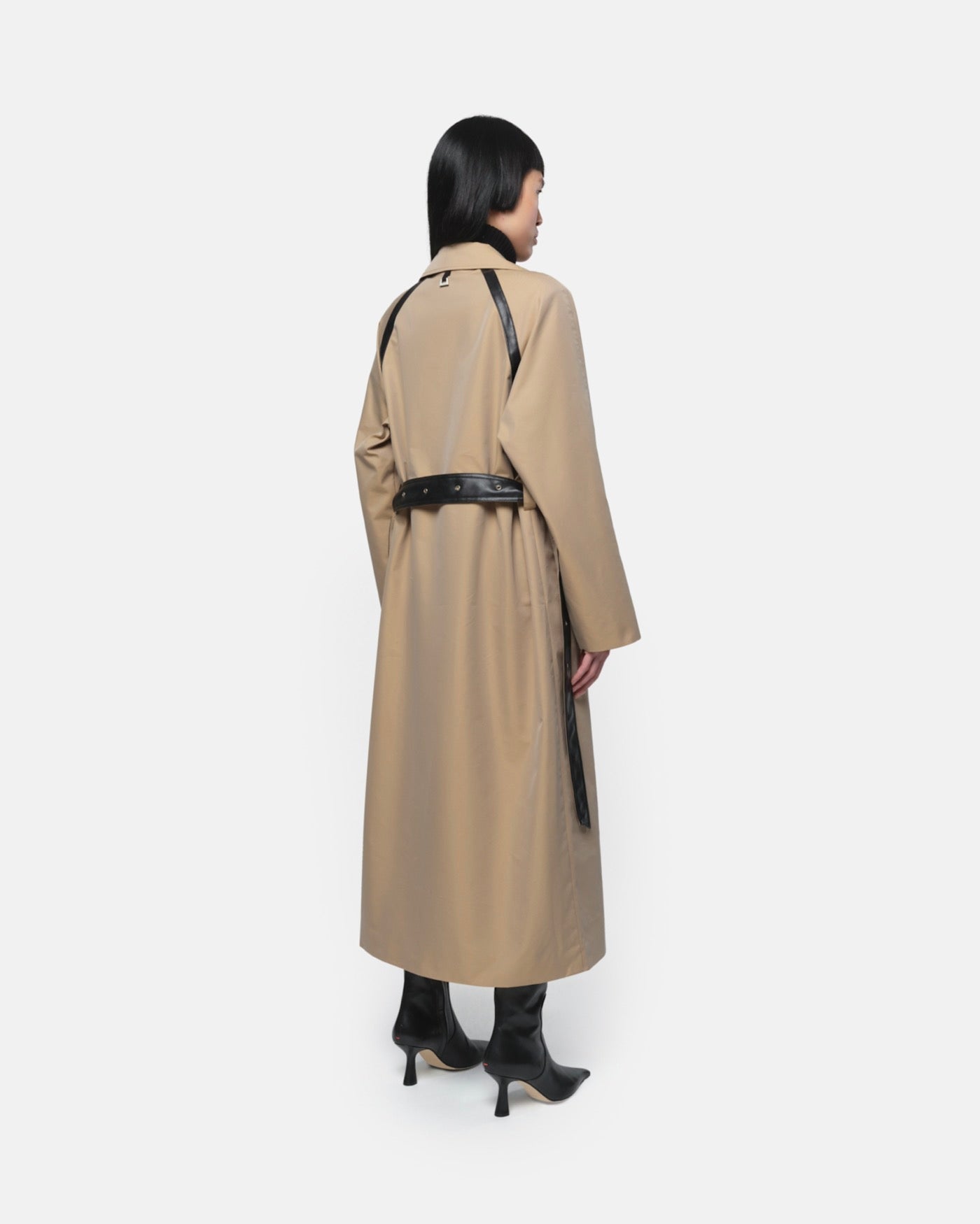Manteau Trench Marge Amande Noir