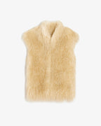 Gilet Fausse Fourrure Mongole Laila Panna Cotta