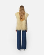 Gilet Fausse Fourrure Mongole Laila Panna Cotta