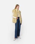 Gilet Fausse Fourrure Mongole Laila Panna Cotta