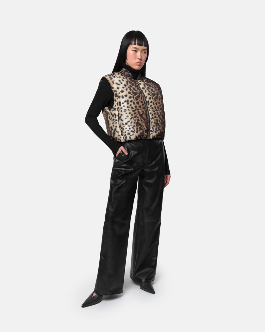Gilet Matelassé Léopard Phoenix
