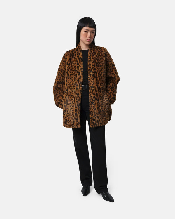 Manteau-Cardigan Léopard Jane
