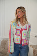 Gilet En Crochet Oliane - Coloré