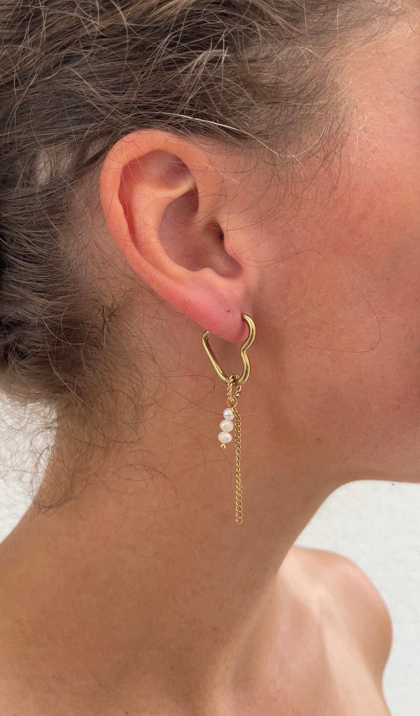 Boucles D'Oreilles Asymetric Heart