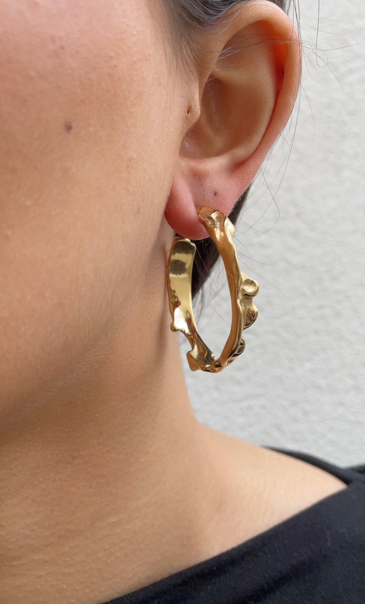 Boucles D'Oreilles Melted Hoops