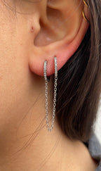 Boucles D'Oreilles Mono Strass Earring